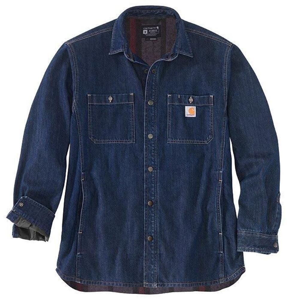 Carhartt Denim-Fleece, Shirt , Color: Dark Blue (H84) , Size: XXL